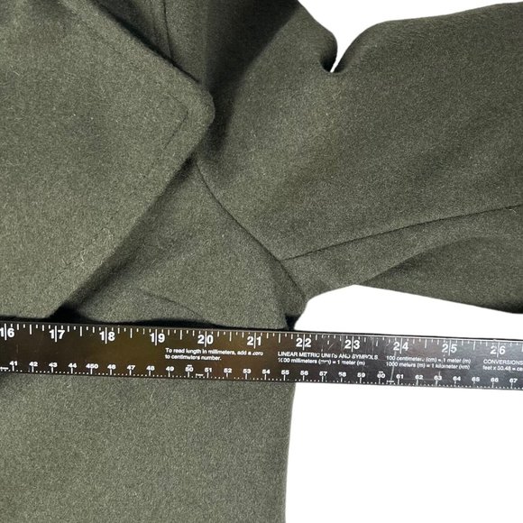 American Eagle Peacoat Women L Army Green Winter Fall Miliatary Wool Jacket Coat - Picture 9 of 16